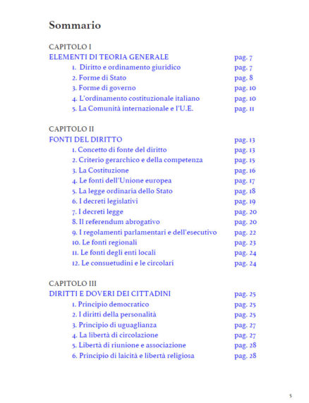 indice elementi essenziali di Diritto Pubblico, autore Giovanni Calandriello