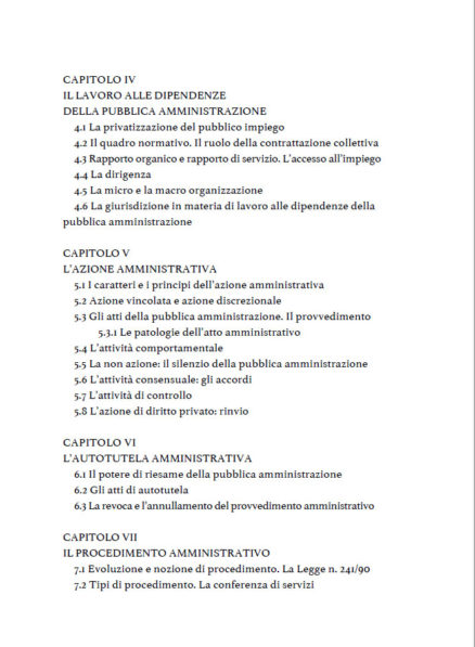 indice fondamenti del diritto amministrativo di Laura Santoni