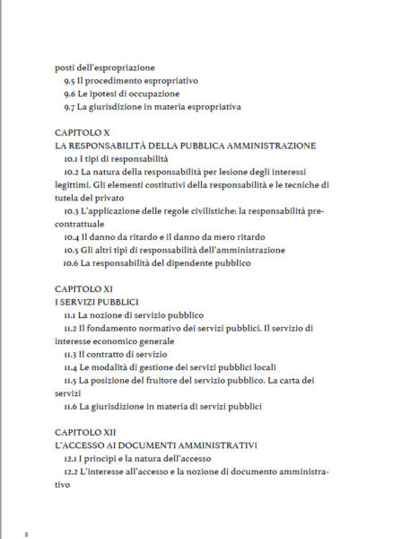 indice fondamenti del diritto amministrativo di Laura Santoni