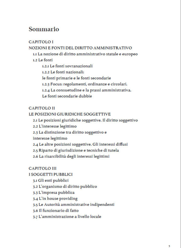 indice fondamenti del diritto amministrativo di Laura Santoni