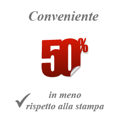 50% sconto rispetto ai libri