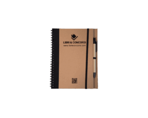 Quaderno Libri & Concorsi – Copertina rigida in cartone riciclato con penna
